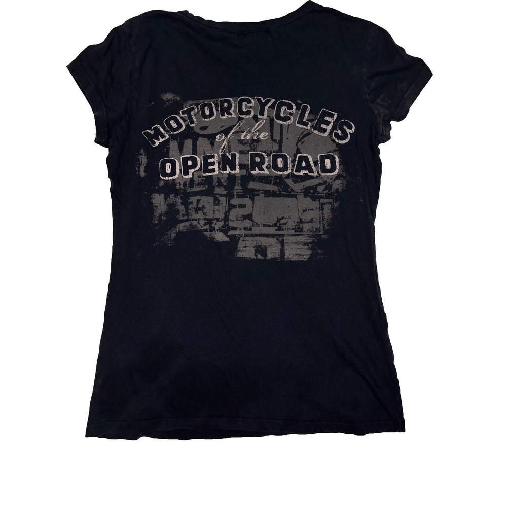 Vintage Y2K Graphic Tee Boho Moto Grunge Indie Fairy Biker Artsy Top Medium USA - Picture 2 of 5